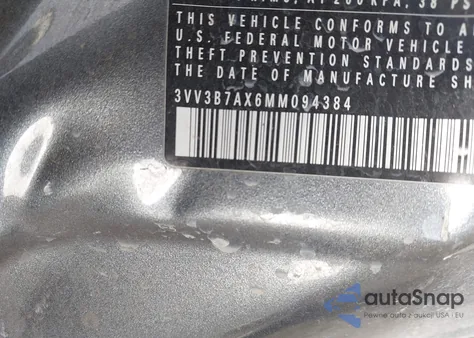 2021 Volkswagen Tiguan 2.0T Se/2.0T Se R-Line Black/2.0T Sel z USA, uszkodzony, nr VIN 3VV3B7AX6MM094384